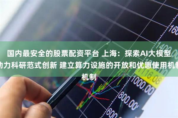 国内最安全的股票配资平台 上海：探索AI大模型助力科研范式创新 建立算力设施的开放和优惠使用机制